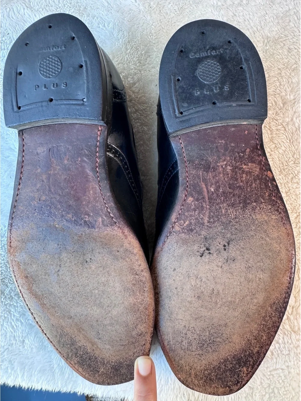 Vintage Stafford Comfort Plus Black Leather Wingtip Tassel Loafers -Men's Size 8